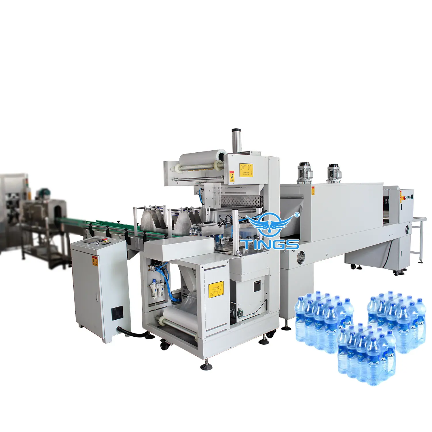Film Heat Tunnel Shrink Packing Machine Shrink Wrapping Machine Mineral Water Pet Bottle PE Plastic Packaging Machines