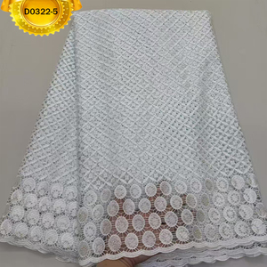 2025 vestido branco puro africano roupas rendas tecidos 5 metros um pedaço cordão guipure tecido renda