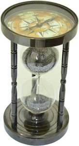 Durevole vetro anello circolare sabbia Timer orologio con supporto in metallo Display digitale Logo personalizzato per arredamento casa ufficio - Product Image 5