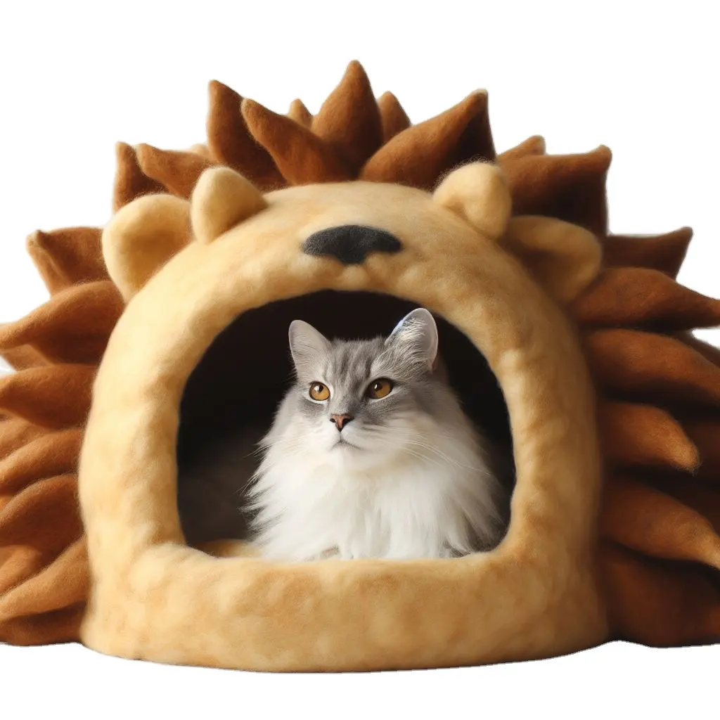 Lion Face Like Cat cave Beds For Cute Felon Soft and Comfortable Versatile Decorative Cat Cave Buy At Good Price