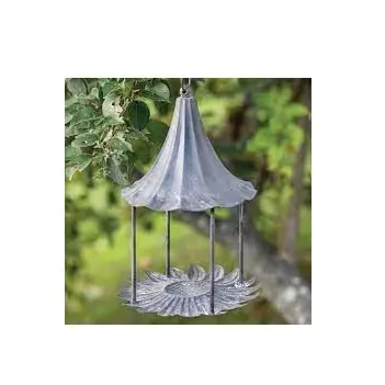Unique Design Garden Metal Glass Bird Feeder Outdoor Novelty Seed Wild Copper Metal Bird Feeders for Bird Hanging dog house