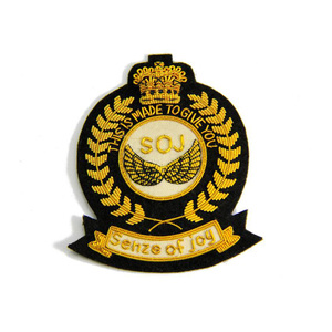 <strong>2025</strong> Masonic Regalia Handmade Embroidery Purple &amp; Blue Embossed Embroidery Sewed on Customized Design Embroidered <strong>Badges</strong> - Product Image 2
