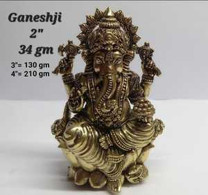 黄铜Ganesh雕像