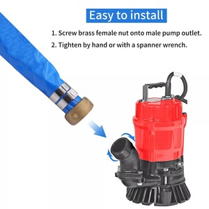 100A PVC, alüminyum pim pabucu bağlantı parçaları ile düz su pompası boşaltma hortumu yatıyordu. - Product Image 5