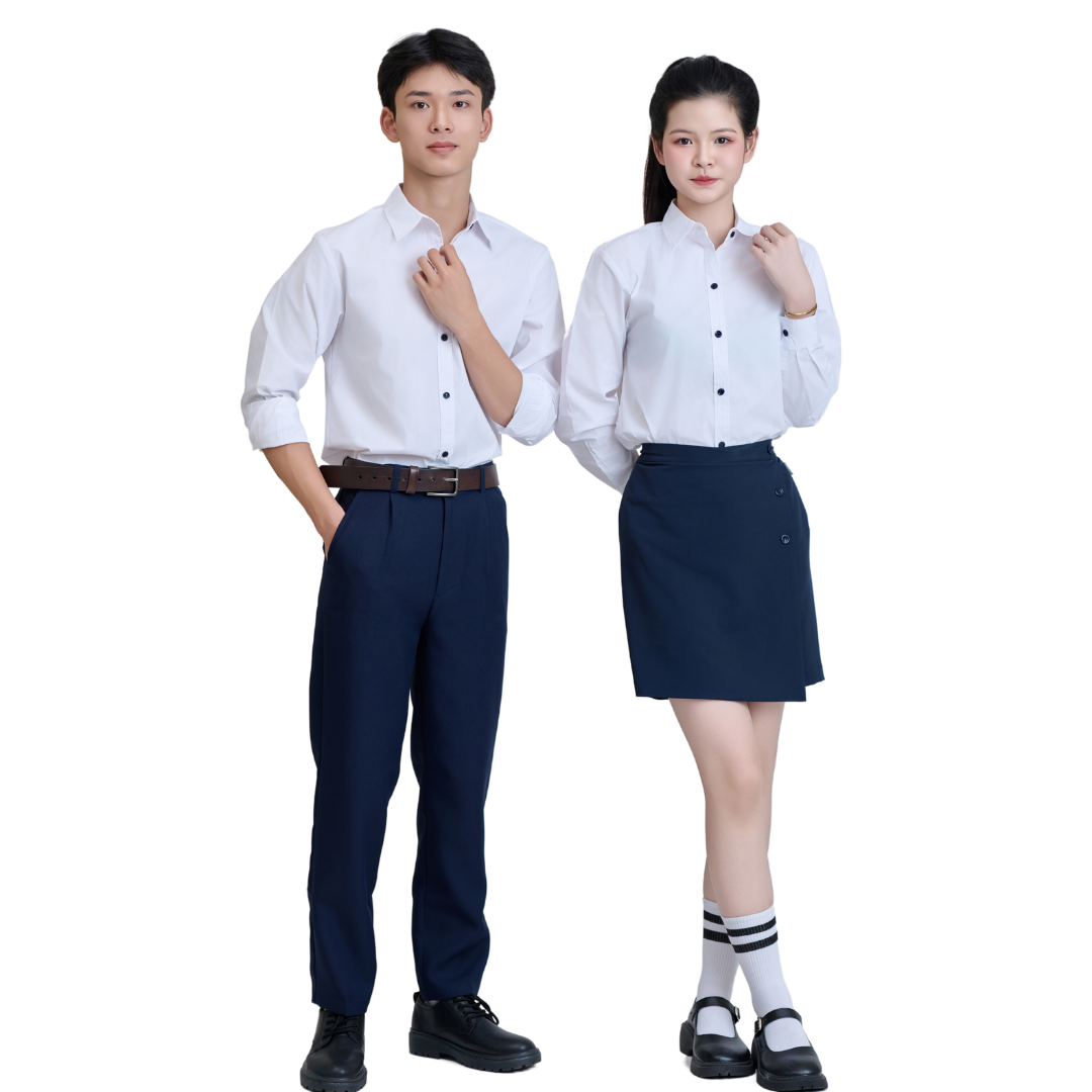 White + navy