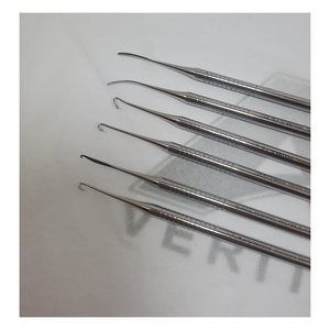 Thiết lập của 6 varady phlebectomy phẫu thuật kit được sử dụng để loại bỏ giãn tĩnh mạch với spatulas và móc cơ sở của dụng cụ phẫu thuật - Product Image 3