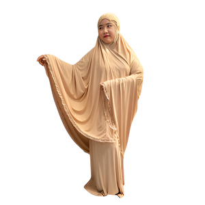 Mukena etnik müslüman namaz elbise islam giysi yumuşak el rahat hissediyorum yüksek kaliteli mikrofiber Alesha - Product Image 5