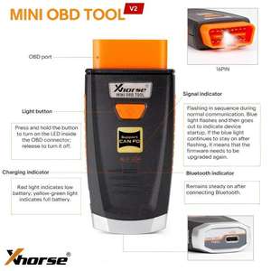 Xhorse Mini OBD strumento V2 chiave di programmazione macchina per auto Automotive strumento diagnostico telecomando OBD chiave programmatore per fabbri - Product Image 4