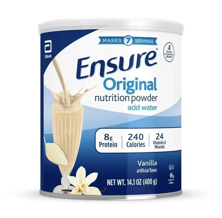 Premium Ensure Original Balanced Nutrition Powder with 9 grams of protein, Meal Replacement, Vanilla, 14 oz