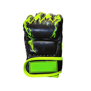הנמכר ביותר למחצה-אצבע <span class=keywords><strong>pro</strong></span> mma מחבטים כפפות שחור צבע עור <span class=keywords><strong>ufc</strong></span> להילחם כפפות Mma עם לוגו מותאם אישית