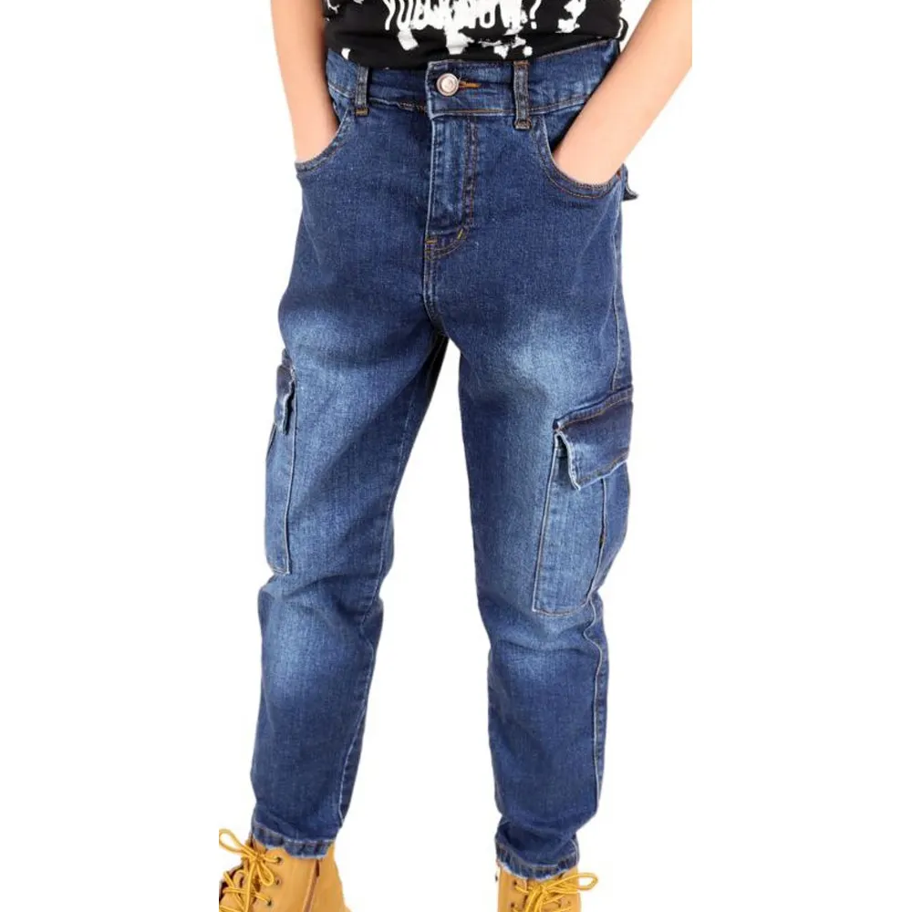 سراويل جينز للأطفال من قماش الدنيم من إنتاج احترافي رخيص الثمن وقابل للتنفس وصديق للبيئة مخصص