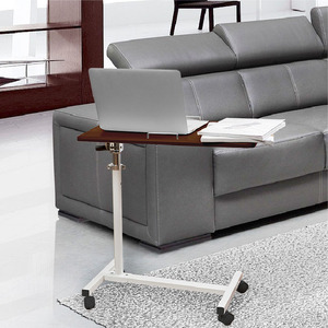 Mesa auxiliar de sofá de escritorio para ordenador portátil ajustable en altura multifuncional, mesa de ordenador portátil extraíble para uso en sala de estar y dormitorio