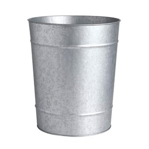 Galvanized Round Shape With Slice <strong>Design</strong> Trash Can Brass Plain <strong>Design</strong> Home Equipment Metal <strong>Garbage</strong> <strong>Container</strong> Waste Bin - Product Image 3