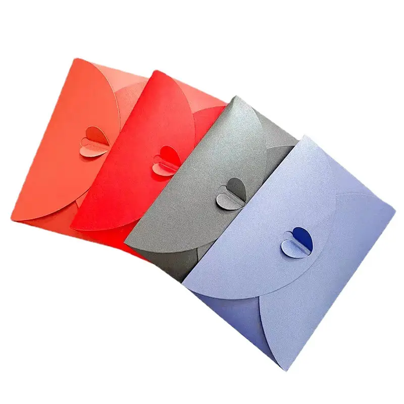 Bright Color Personalized Foldable Flat Paper Envelope Customizable Unique Letter Birthday Wedding Holiday Invitation Wholesale