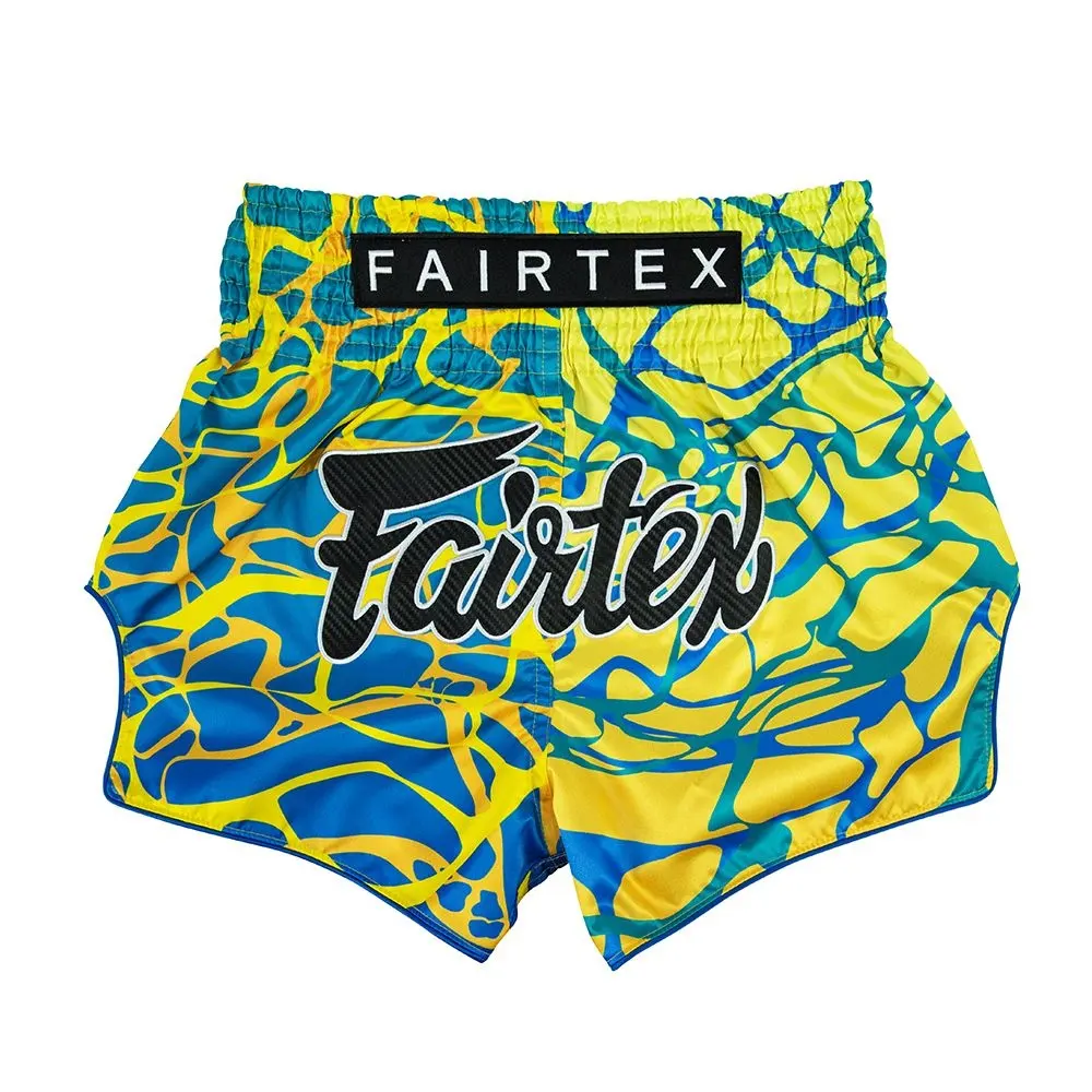 Atacado Moda Fairtex Boxe Shorts Treinamento Muay Thai Boxe Stain Curto Muay Thai Impresso Shorts Para Homens SWS-MTS-002