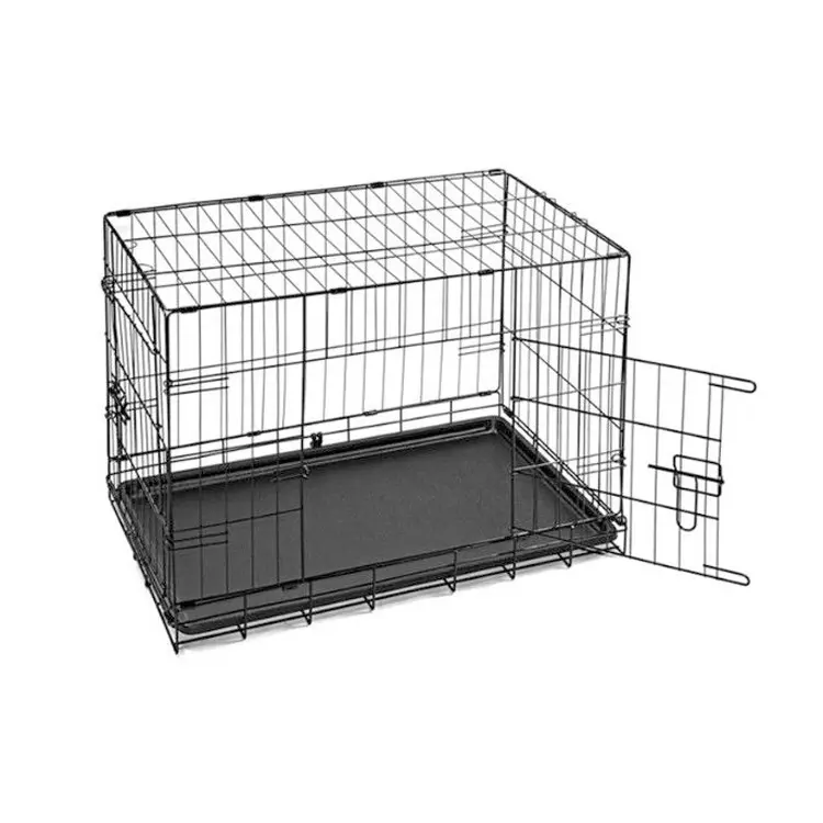 SDW01 24,30,36,42,48 Inch Dog Crates for Large Dogs Folding Mental Wire Crates Dog Kennels