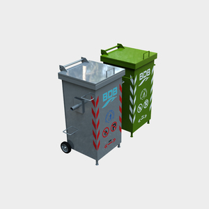 240L açık galvanizli çöp konteyneri-müşteri pedalına göre özelleştirilebilir çöp konteyneri - Product Image 3