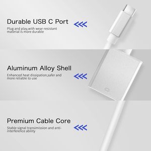 <strong>USB</strong> C to <strong>HDMI</strong> Adapter 4K Aluminum <strong>USB</strong> Type C to <strong>HDMI</strong> Adapter Cable Supports Smartphone Tablet Laptop Projection to TV or Monitor - Product Image 3