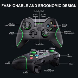 Xbox OneワイヤレスXboxコントローラーに適した2.4GHzワイヤレスアダプターワイヤレスコントローラーを備えたXboxOneコントローラー