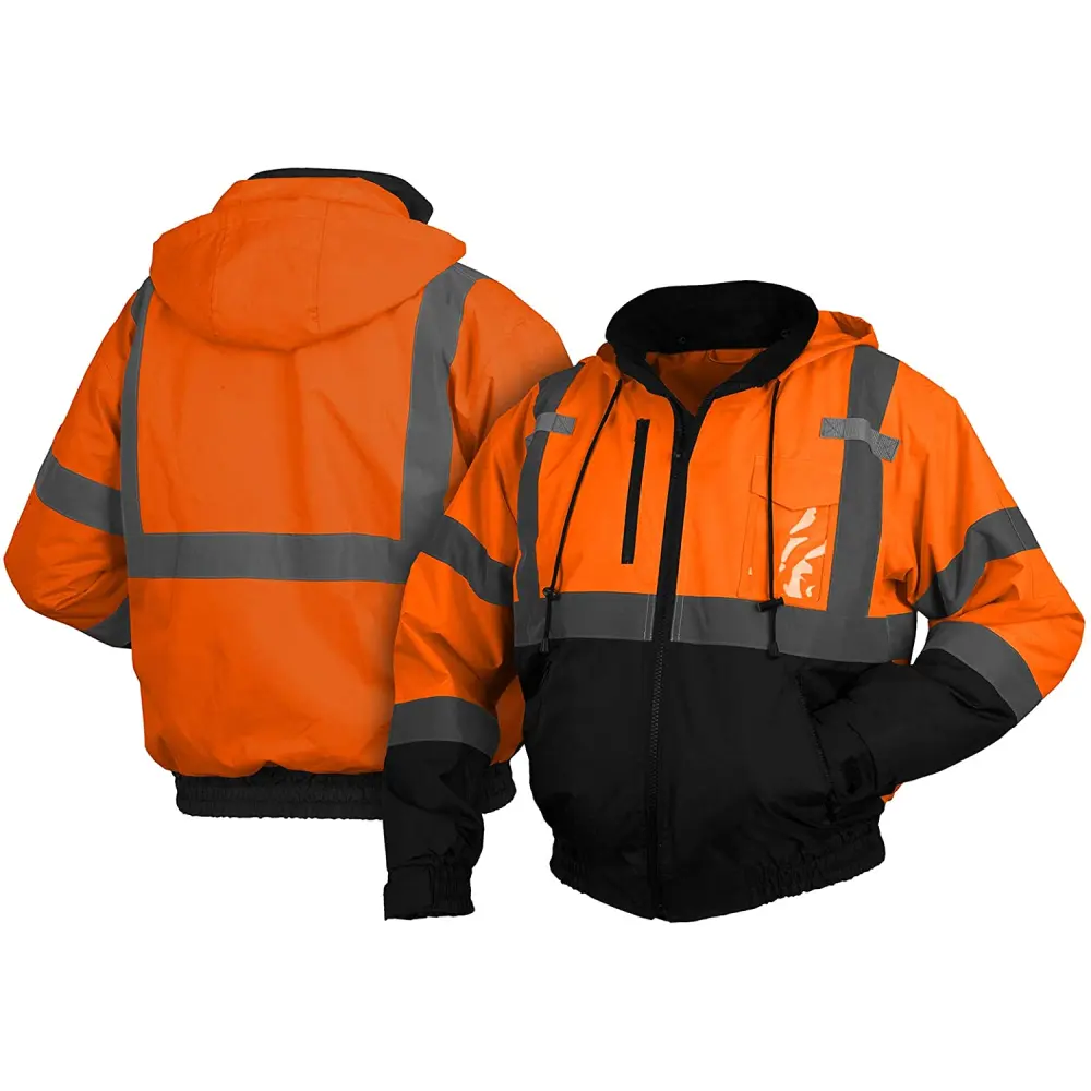 Giacca riflettente in rete riflettente gialla e arancione personalizzata 100% poliestere giacche di sicurezza riflettenti ad alta visibilità