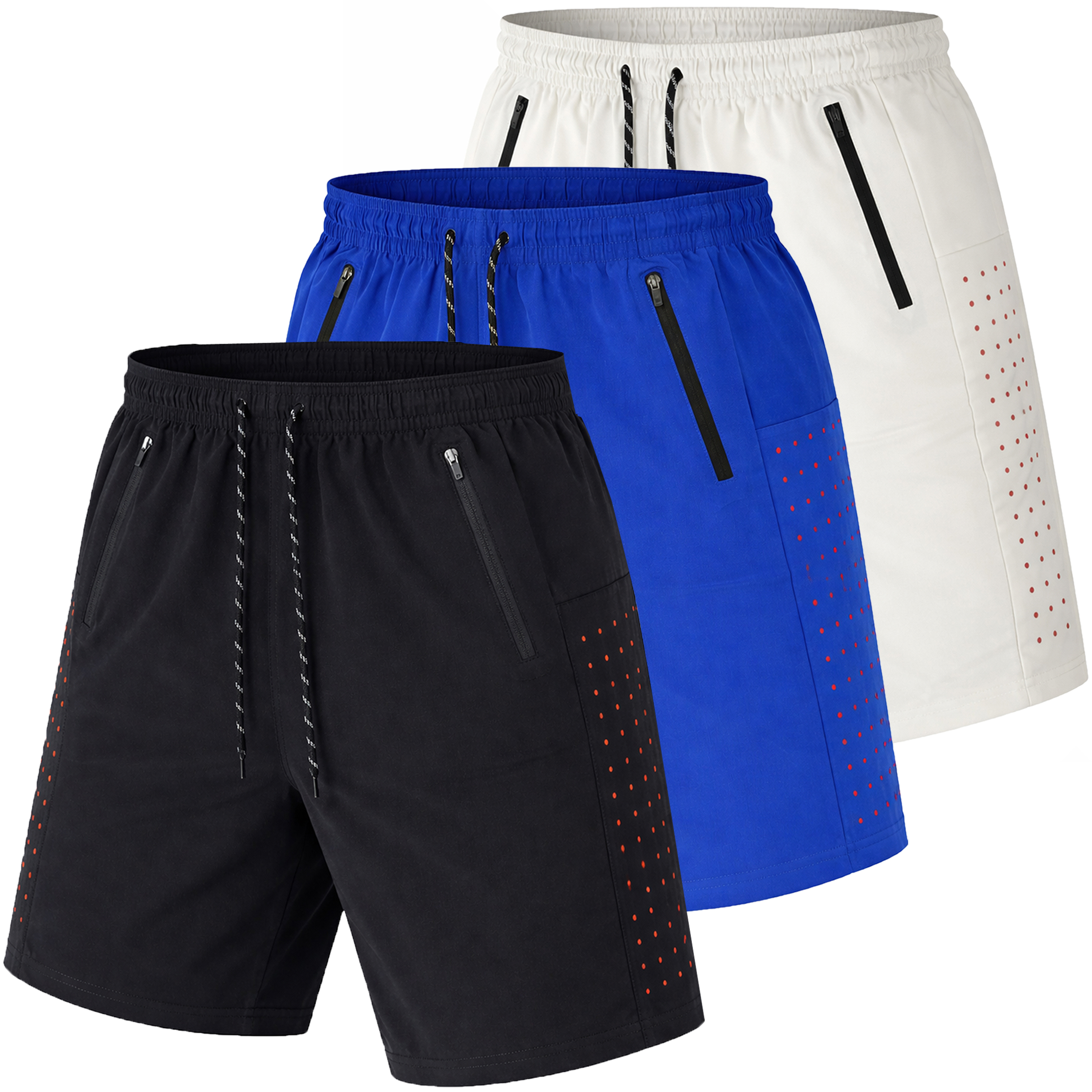 Black & Royal & White (Dotted Trim)