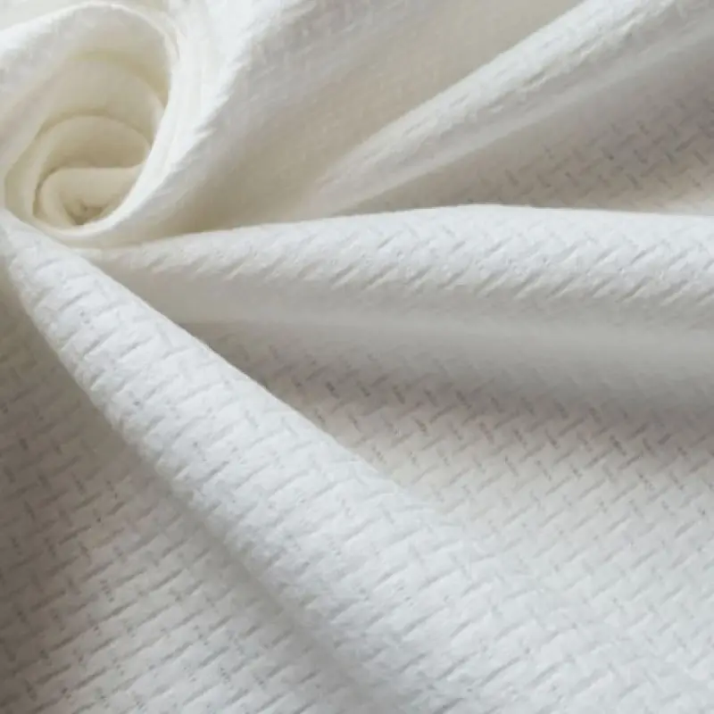 Rouleau de tissu non tissé en Polyester gaufré EF, bon tissu Spunlace gaufré, matières premières Pet pour essuyage sec et humide