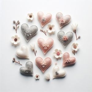 प्यार से हस्तनिर्मित: विशेष समारोहों के लिए रोमांटिक सजावट और सार्थक उपहार आभूषण के लिए फेल्ट हार्ट - Product Image 3