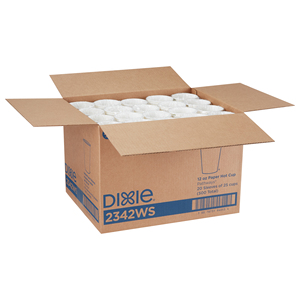 ディキシー使い捨て紙ホットコーヒーカップ、2342WS、<span class=keywords><strong>12</strong></span> <span class=keywords><strong>Fl</strong></span>。オズ、経路、500カウント (25カップ/スリーブ、20スリーブ/ケース)