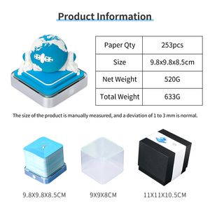 New Style 3D Paper Craft Earth <strong>Shape</strong> <strong>Customized</strong> Notepads Creative Promotional <strong>Block</strong> Laser Cut Paper <strong>Cube</strong> <strong>Block</strong> <strong>Memo</strong> Pad - Product Image 6