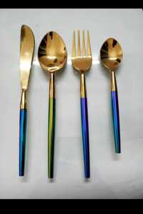 New <strong>Design</strong> Reusable <strong>Flatware</strong> Brass Cutlery Set and Utensils for Kitchen From Indian Exporter and Manufacturer at Bulk Price - Product Image 2