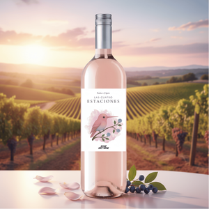 Las Cuatro Estaciones, rosa secca, Tempranillo e Garnacha, alcol 11% Vol, varietale spagnolo, 0,75Lt, da Castilla La Mancha. - Product Image 1