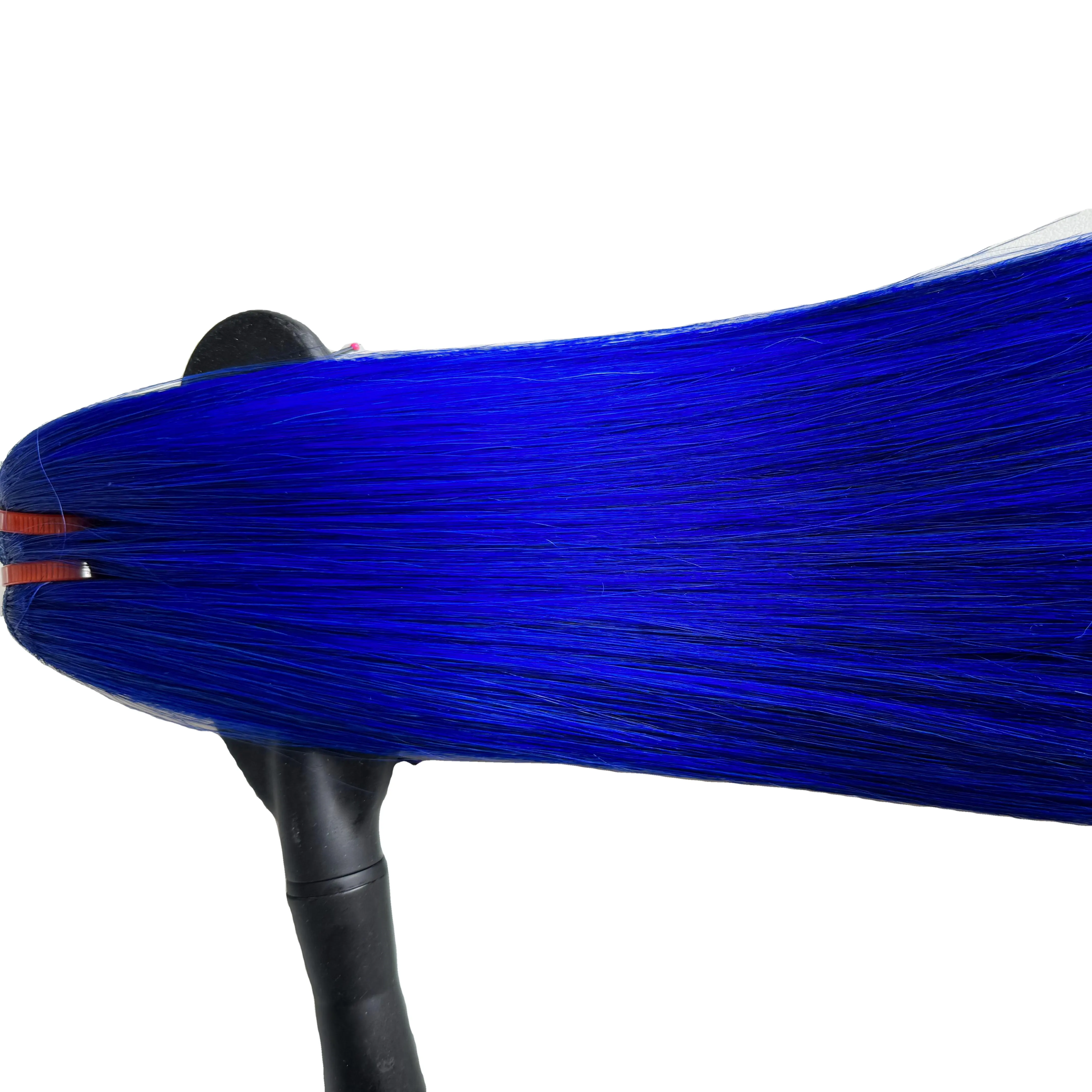 وصلات شعر تطويل عالي الجودة منتج آلة تطويل شعر بشري مزدوجة ريمي لون أزرق