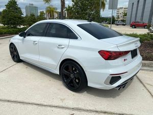 White Used 2023 <strong>Au</strong>_di S3 2.0T quatt ro Premium Plus AWD with Leather Seats Dark Interior <strong>Remote</strong> Start Alloy Wheels - Product Image 2