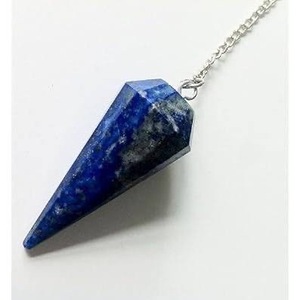 Toptan mükemmel kalite 40mm Faceted Lapis dowli kristal sarkaç el yapımı toplu doğal taş koni Dowsing şifa için - Product Image 2
