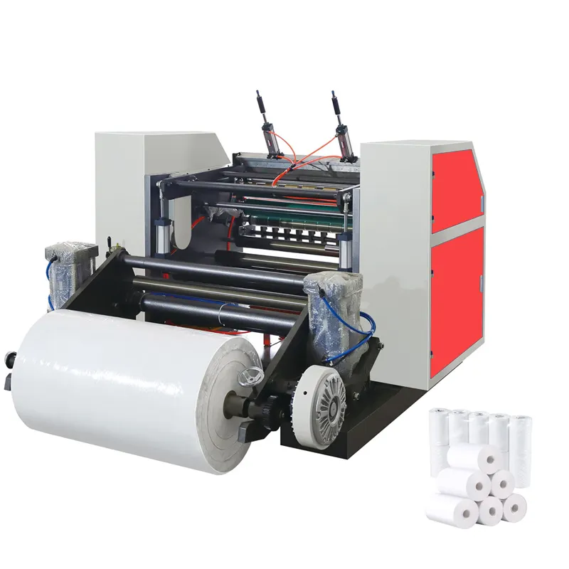 Mesin belah kertas termal mentai mesin rewinding kertas termal tanpa inti