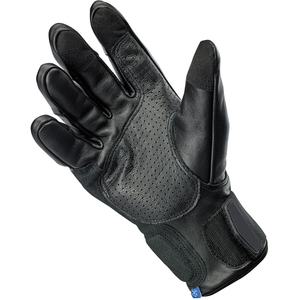 OEM/ODM定制标志刺绣Bla男士皮手套巴基斯坦冬季宽弹性Velcro手腕手套 - Product Image 1