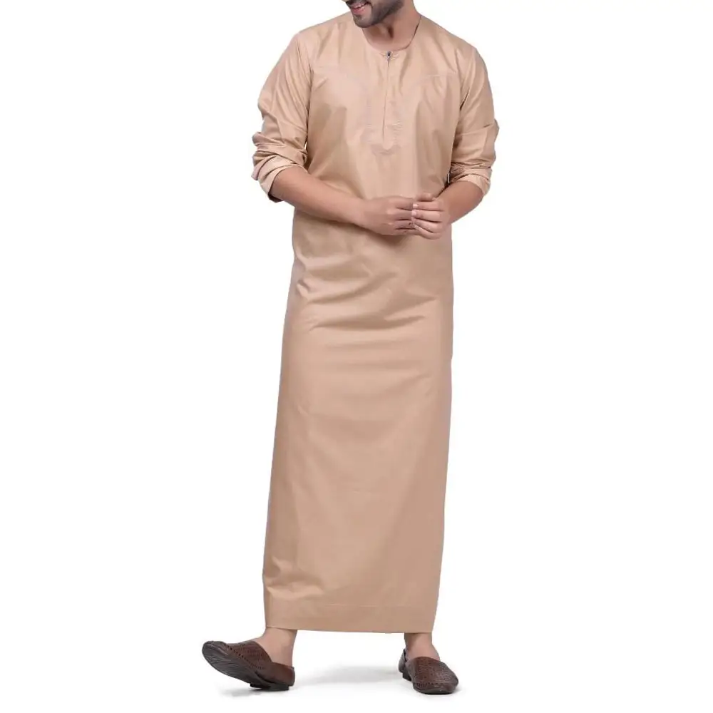 カスタム高品質コットンイスラムメンズジュバサウジアラビア服イスラム教徒男性トーベメンズジュバ