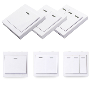 Praktischer Wandschalter-Controller 1527 Lerncode 433MHz Sender 1/2/3CH Pasten schalter Smart Home - Product Image 1