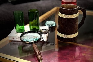 手工乡村木制啤酒杯Tankard天然木斯坦仿古桶咖啡茶杯棕色家居装饰