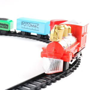 Eptpromotion ชุดของเล่นรถไฟคลาสสิกแบบพกพาใช้แบตเตอรี่พร้อมรางรถไฟฟ้าพร้อมไฟและเสียงดนตรี3สี - Product Image 5