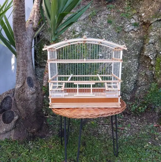 Nuevo diseño decoración de Pascua jaula de hierba hecha a mano Casa de pájaros boda decorativa colgante pájaro linterna de alambre