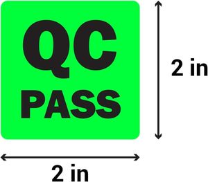 <strong>QC</strong> Pass Stickers, 2 X 2 Inch Quality Control Inspection <strong>Labels</strong> Maintenance Warehouse Management Organization <strong>Labels</strong> - Product Image 2