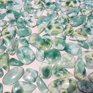 Larimar Pattern Sky Blue Hemimorphite Gemstone Loose <strong>Cabochons</strong> With Mixed Size &amp; Shape Used for Making DIY Making Jewelry - Product Image 5