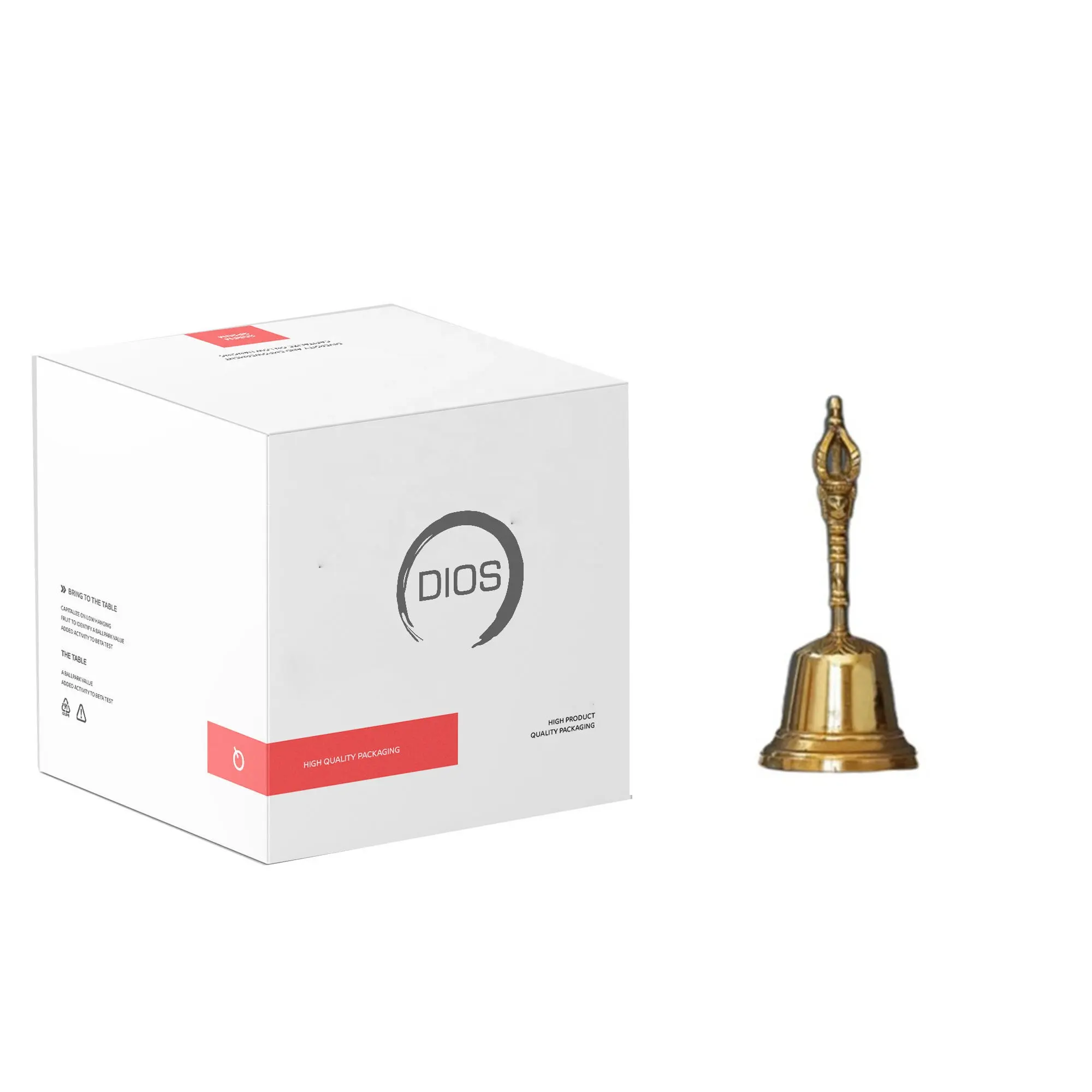 High Selloing Premium quality Brass Bell new Design brass Hand bell With neLook Metal Peon Bell For Office