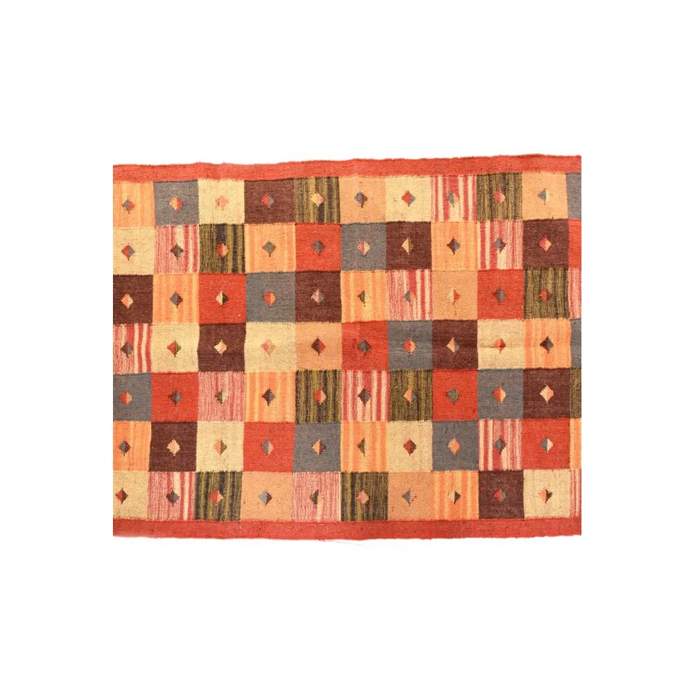 Tapete de juta de algodão indiano feito à mão, tapete tradicional trançado vintage para decoração de quarto, produto artesanal de 4x6 pés
