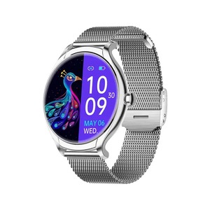 2024 QC A10女士智能手表KM30 BT心形设计高分辨率IPS屏幕IOS兼容性健身接听电话
