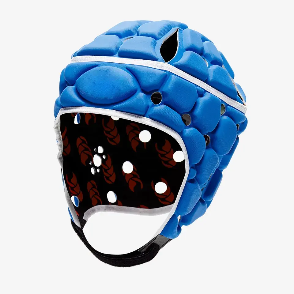 Capacete de rugby com capacete personalizado, equipamento de proteção feito sob encomenda para futebol, campo de rugby, 100%