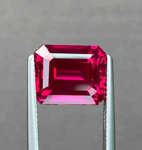Redleaf Gems Synthetic Cushion Cut Gemstone <strong>Red</strong> Lab Grown Ruby With GRC Certificate Ruby Material <strong>Red</strong> Color for Jewelry Making - Product Image 4