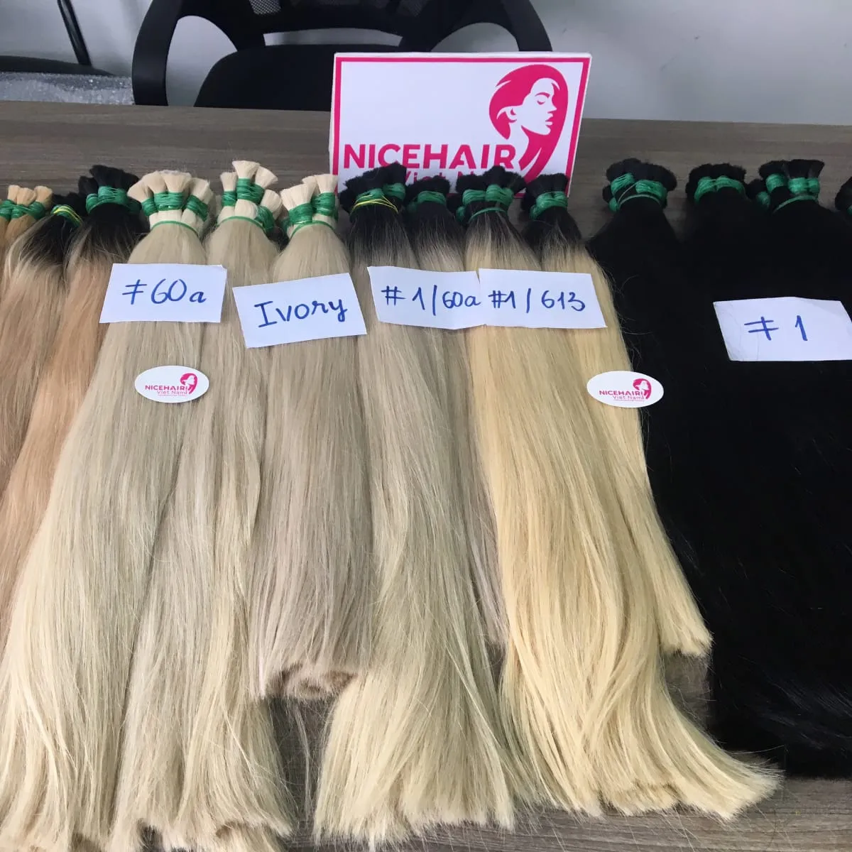 Ekstensi rambut jumlah besar kualitas terbaik pengiriman kutikula penuh dari Vietnam kualitas Premium