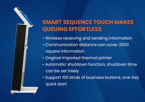ตู้โชว์การจัดการคิวแบบตั้งพื้นไร้สายพร้อมหน้าจอสัมผัสแบบตัวเก็บประจุ PCAP IP65การจัดอันดับ - Product Image 4